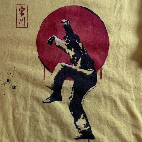Karate Kid Vintage-Style Yellow Graphic Tee | Martial Arts Samurai Print | XL - Picture 7 of 11